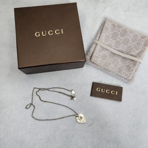 Gucci Jewelry - Gucci Ghost Skull Pendant Heart Star Silver Necklace Charm
